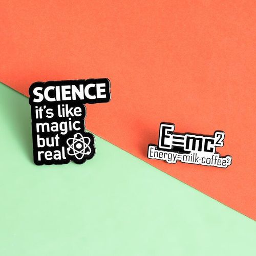 Broche De Science C'est Comme De La Magie, Mais En Vrai, Badge, Formule Physique, Lait, Caf, nergie, Broche, Sac  Dos, Bijoux  La Mode