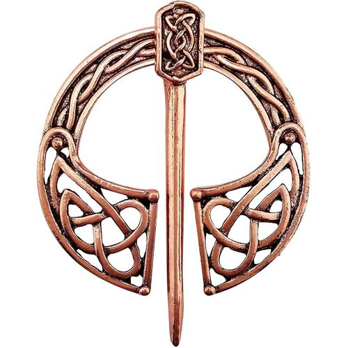 Broche Rouge Viking Style1 Pour Vtements, Capes, Chles Et Foulards