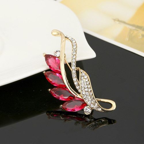 Broches  Fleurs En Strass Pour Femmes, Design Simple,  La Mode, Pour Fte De Mariage, Cristal Brillant, Nouvelle Collection