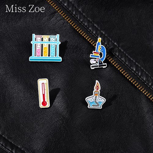 Broches En mail Chimique Et Scientifique, Thermomtre Personnalis, Instrument De Mesure, Bcher, Badge De Revers De Lampe  Alcool, Bijoux En Mtal, Cadeaux