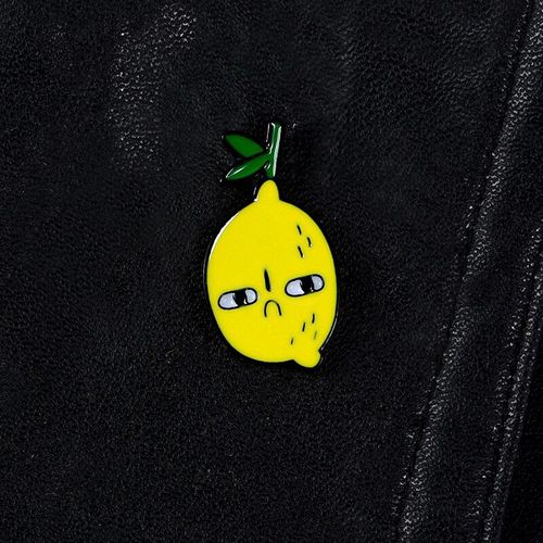 Broches En mail Pour Femmes, pingles En Forme De Citron, Plante, Fruit, Badge Jaune, Expression Drle, Revers, Vtements, Sac  Dos, Bijoux Cadeaux