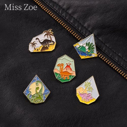 Broches En mail, Tyrannosaure Fossile Primortal, Motif De Dinosaure, Pierre Ambre, Badges Pterosauria, Broches Sur Sac  Dos Pour Enfants, Cadeaux