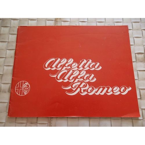 Brochure Catalogue Alfa Romeo Alfetta Gt