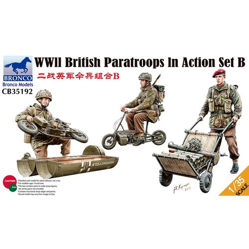 Bronco Models 1/35 Wwii British Paratroops In Action Set B Cb35192