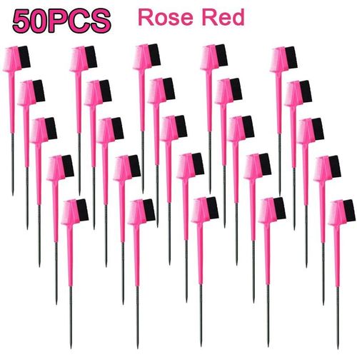 Brosse  Cheveux  Queue De Rat,Peigne De Coiffure,Brosse  Bord,Double Face,Salon,Longue Queue De Rat En Mtal,3n1,50pcs - Type Rose Read 50pcs
