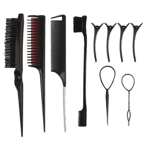 Brosse  Cheveux Peigne Set Double Face Bord Brosse Queue De Rat Peigne Avec Pinces  Cheveux Cadeau
