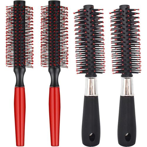 Brosse  Cheveux Ronde, 4 Pices Brosse  Cheveux Ronde Homme Peigne  Cheveux Brosse De Coiffage  Manche Pour Femmes Hommes