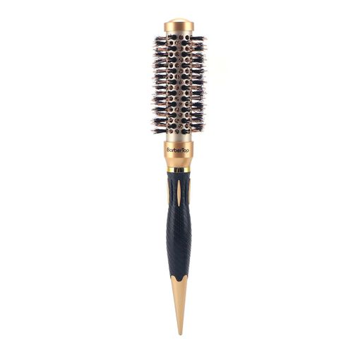 Brosse  Cheveux Ronde En Poils De Sanglier,Peigne  Cheveux Droit En Serg,Baril Rond,Brosse  Friser Les Cheveux,Outil De Coiffure,Manche #A