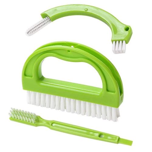 Brosse  Coulis, (3 En 1) Brosse Nettoyante Pour Coulis, Brosse  Rcurer Pour Joints De Carrelage Avec Poigne, Brosse De Nettoyage Rigide Pour Tout Le Mnage Tel Que La Douche, La Salle De Bain (3