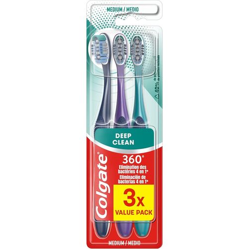 Brosse  Dents 360 Deep Clean Medium - limine Les Bactries - Les Brins Interdentaires Nettoient Entre Les Dents