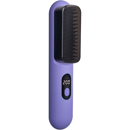 Brosse  Lisser Portable,Lisseur  Peigne Chaud-Peigne Coiffant Portable  3 Vitesses,Les Brosses  Air Chaud Emprisonnent L'Humidit Pour Un Chauffage Rapide