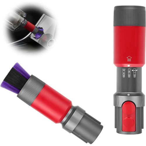 Brosse Anti-Rayures, Sans Trace Brosse  Poussire Pour Accessoire Dyson, Pour Embout Aspirateura Dyson V7/V8/V10/V15, Brosse  Poussire Sans Rayures Pour Aspirateur Dyson (Rouge)[SSE7112586]
