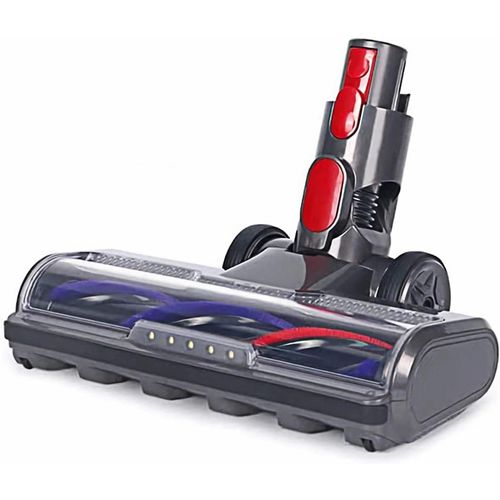 Brosse Compatible Avec Aspirateur Dyson V7 V8 V10 V11 V15 Avec Rouleau Poils Durs, Tte De Nettoyage Amovible  Entranement Direct Avec 5 Lumires Led Pour Sols Durs Et Moquettes[SSE7112043]