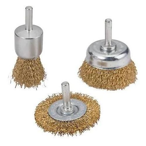 Brosse De Ponage Acier Pour Perceuse Universal, 3 Pices