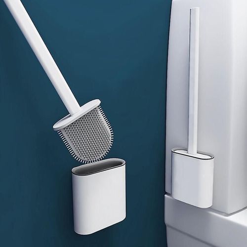 Brosse De Toilette, Brosse De Toilette, Brosse De Toilette Suspendue En Silicone, Brosse De Toilette En Silicone Et Support, Avec Base De Filtre  Eau Et Schage Rapide, Wa