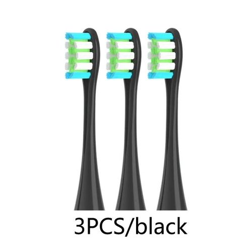 Brosses  Dents Soniques Remplaables,Recharges Sous Vide,Buses  Poils Souples Dupont,2-3 Pices- 3black-B642