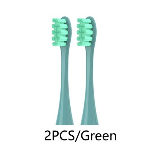 Brosses  Dents Soniques Remplaables,Recharges Sous Vide,Buses  Poils Souples Dupont,2-3 Pices - Type 2green
