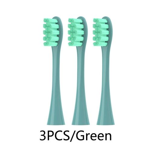 Brosses  Dents Soniques Remplaables,Recharges Sous Vide,Buses  Poils Souples Dupont,2-3 Pices - Type 3green
