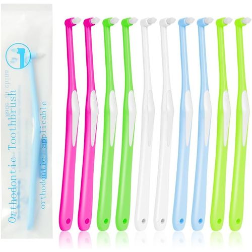 Brossettes Interdentaire,10pcs Brosses  Dents Touffetes Avec Couvercle,Brosse  Dents Orthodontique Brosse  Dents D'espacement Pour Enlever Les Taches Dentaires Blanchir Les Dents Soins.[Y94]