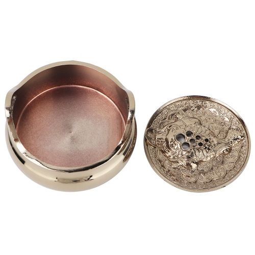 Bruleur D'encens Elegant En Alliage Artisanal, Petit Modele Retro A Deux Oreilles, En Bronze