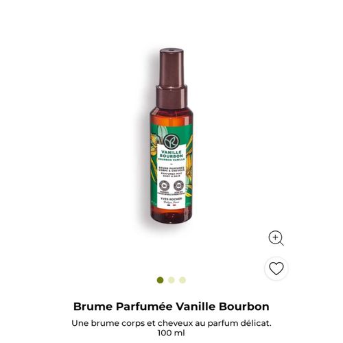 Brume Parfume Vanille Corps Et Cheveux Yves Rocher Spray Parfum Femme Vaporisateur 100ml