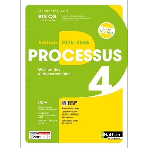 Gestion Des Relations Sociales Bts Cg 1re Et 2e Annes Les Processus Cg    Format Grand Format 