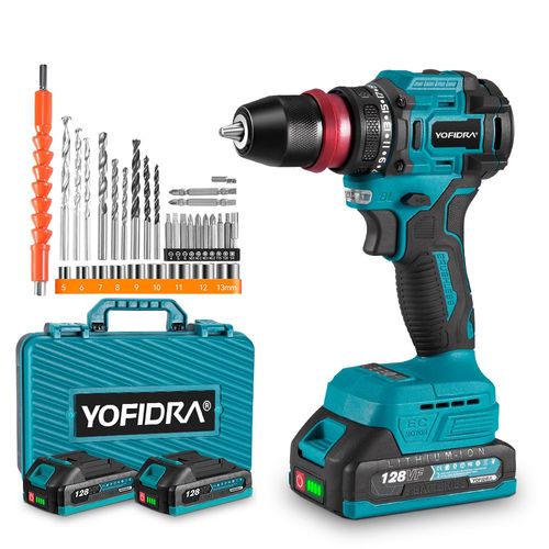 Brushless Visseuse  Chocs Sans Fil 18v ,Ajustement  24 Vitesses, 10mm Mandrin,Bote Avc 31pcs Accessoires