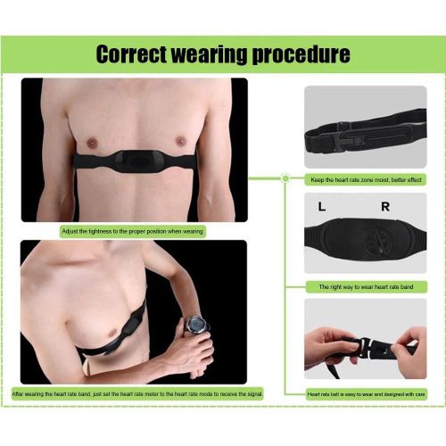 Bt 4.0 Dtecteur De Frquence Cardiaque Rglable tanche Sans Fil Sport Ceinture Poitrine Bande Compatible Bluetooth Nouveau