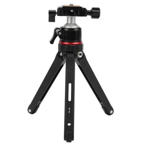 Buddiesman MT-02 Mini trepied portable en alliage d'aluminium pour appareil photo reflex avec rotule