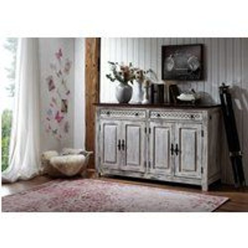 Buffet 150x45 Manguier Cir Blanc Antique Castle-Antik 261