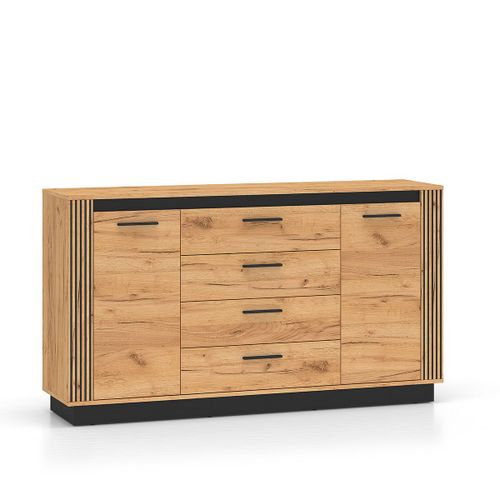 Buffet 2 Portes 3 Tiroirs Stratifis Beige
