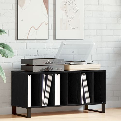 Buffet  Enregistrement Vidaxl Noir Chne 100x38x48 Cm Bois D'ingnierie