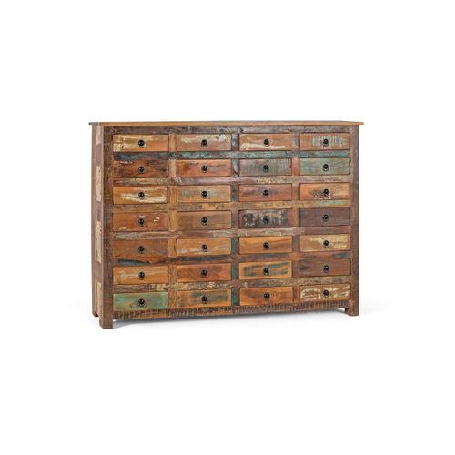 Buffet Avec 28 Tiroirs En Bois Recycl Fabriqu  La Main