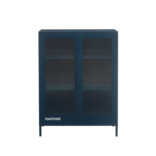 Buffet Bleu Nuit Portes En Verre Cannel