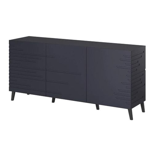 Buffet Charlotte 140, Le Nombre De Portes: 3, tagres, 72x155x40cm