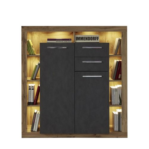 Buffet Haut 2 Portes, 2 Tiroirs Et 8 Niches L121 Cm