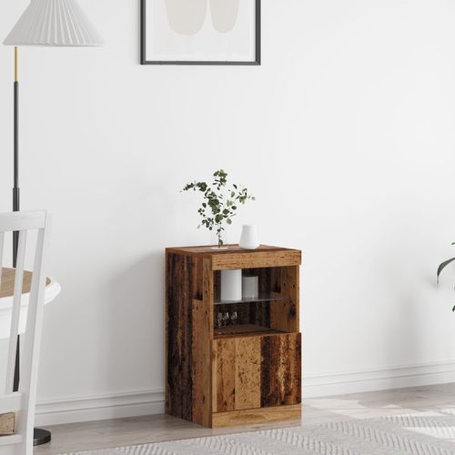 Buffet Vidaxl Avec Lumires Led Bois Ancien 41x37x67 Cm