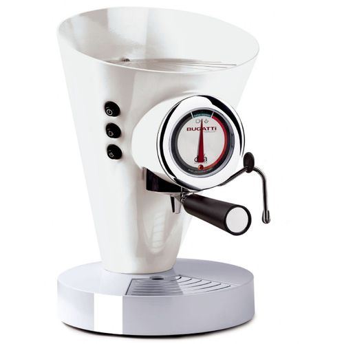 Bugatti, Diva Evolution, Machine  Caf Expresso Et Cappuccino, Pour Caf Moulu Et Dosettes, Fonction Vapeur Non-Stop, 15 Bar, 950 W, Capacit 0,8 Litre, Design lgant, Couleur Blanc