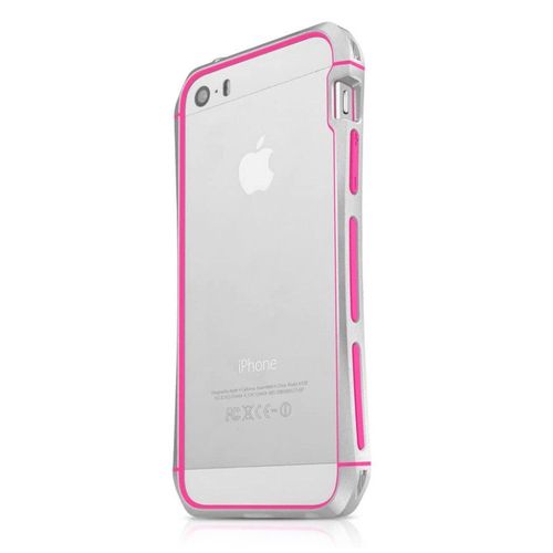 Bumper Itskins Toxik Silver Et Rose Pour Iphone 5 5s Se Avec Films Avant Arriere