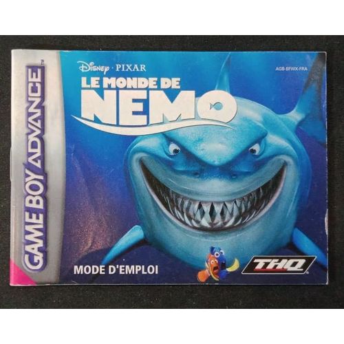 Bundle 2 Jeux - Le Monde De Nemo + Le Monde De Nemo L'aventure Continue - Notice Officielle - Game Boy Advance