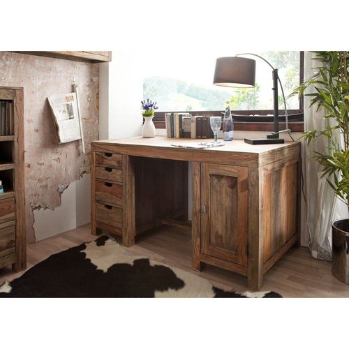 Bureau 150x75 Palissandre Huil Gris Taupe Nature Grey 70