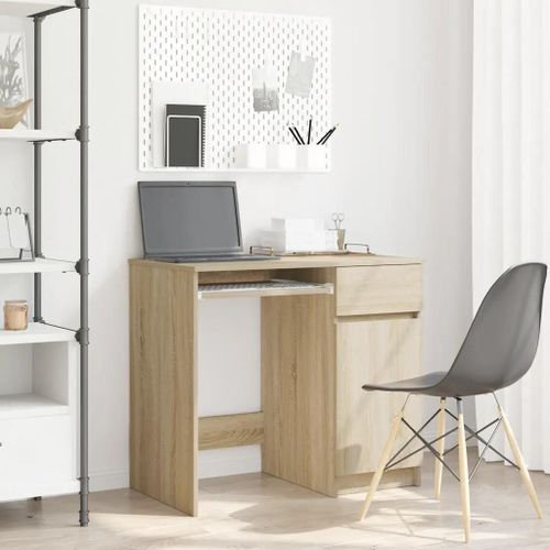 Bureau Chne Sonoma 86x49x76 Cm Bois D'ingnierie