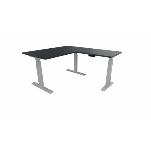 Bureau D'angle Rversible lectrique Dynamics Gris Aluminium