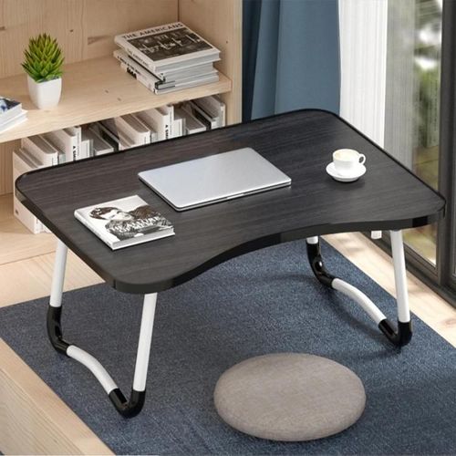 Bureau D'ordinateur Portable Pliant Rglable-Pieds Antidrapants En Forme De W,Portable,Noir Noir
