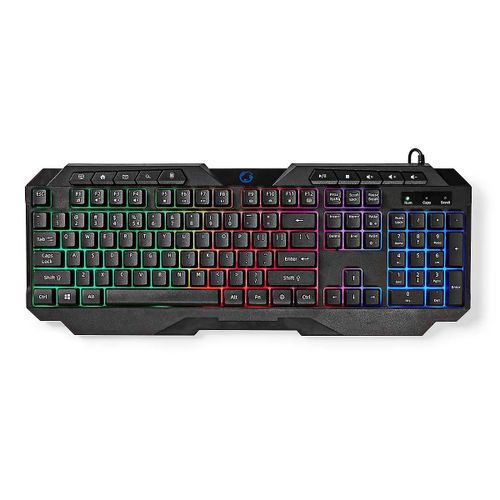 Bureau de jeu filaire | Port USB Type-A | Cls  membrane |  LED | QWERTY | Mise en page des tats-Unis | Alimentation USB | Grand