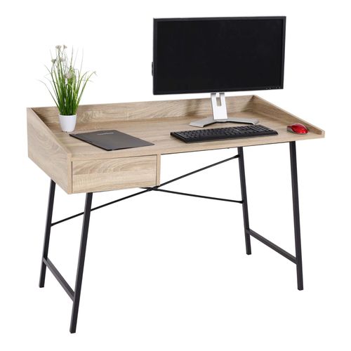 Bureau Hwc-J97, Bureau Informatique, Tiroir Structure 3d 98x114x60cm Mvg-Certifi   Aspect Chne