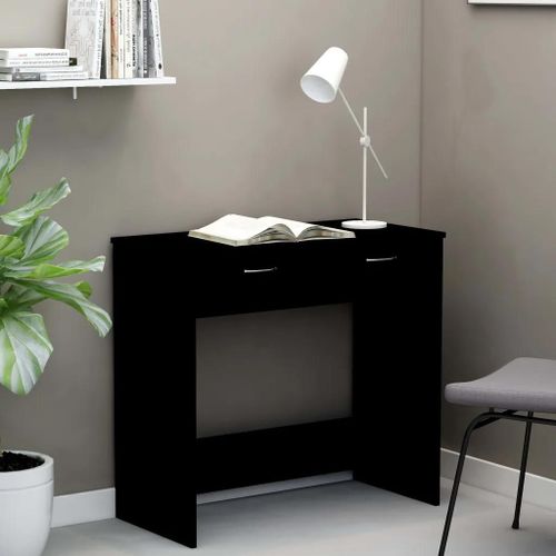 Bureau Noir 80x40x75 Cm Agglomr