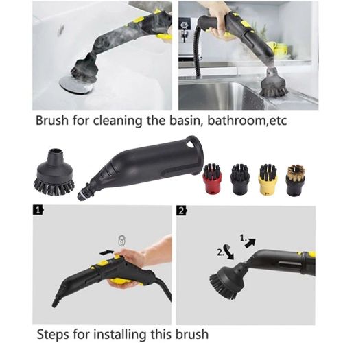 Buse de Jet pour nettoyeur  vapeur Karcher, brosse ronde et petite, buse de Jet complte noire, srie SC, partie d'aspirateur Robot