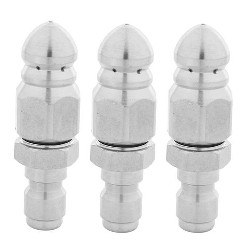 Buse de lavage  pression pour gouts, 3 pices, avec raccord rapide de 1/4 pouces, 1 avant et 6 arrire