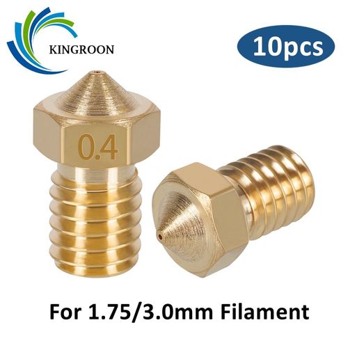 Buse V5 V6 E3d 0.2 0.3 0.4 0.5 0.6 0.8 1.0mm,Pice D'imprimante 3d,Filetage M6,Buse Entirement Mtallique Pour - 0.3mm 3mm[C]